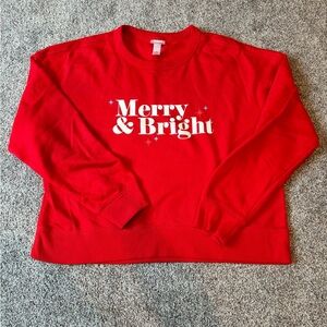 Target “Merry and Bright” cropped sweater